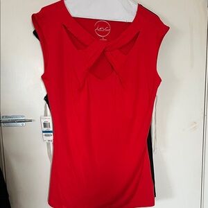 INC International Concepts Women's Bold Red Blouse